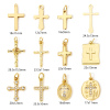 Picture of Eco-friendly Brass Religious Charms Real Gold Plated Cross