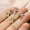 Picture of Eco-friendly Brass Religious Charms Real Gold Plated Cross