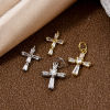Picture of Eco-friendly Brass Religious Charms Real Gold Plated Cross
