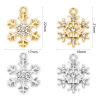 Изображение 10 ШТ Цинковый Сплав Бижутерия усыпанная мелким фианит Подвески Разноцветный Рождественские снежинка Прозрачный Страз