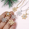 Изображение 10 ШТ Цинковый Сплав Бижутерия усыпанная мелким фианит Подвески Разноцветный Рождественские снежинка Прозрачный Страз