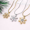 Изображение 10 ШТ Цинковый Сплав Бижутерия усыпанная мелким фианит Подвески Разноцветный Рождественские снежинка Прозрачный Страз