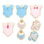 Picture of Zinc Based Alloy Baby Shower Charms Gold Plated Multicolor Enamel