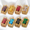 Picture of Vacuum Plating 304 Stainless Steel Charms 18K Gold Plated Rectangle 17mm x 10mm