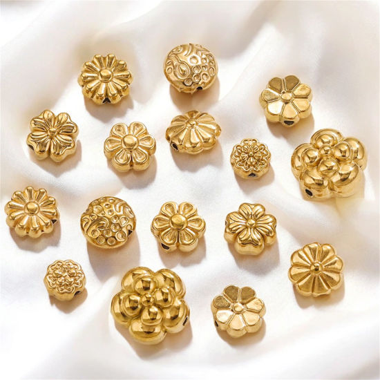 Picture of 304 Stainless Steel Beads For DIY Jewelry Making Flower