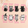Picture of Acrylic Halloween Pendants Cat Animal Black & White