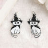 Picture of Acrylic Halloween Pendants Cat Animal Black & White