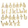 Picture of Vacuum Plating 304 Stainless Steel Charm Pendant 18K Gold Plated Capital Alphabet Initial Letter Message " A-Z " Acrylic Imitation Pearl