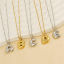 Picture of Stylish Multicolor 304 Stainless Steel Link Cable Chain Capital Alphabet Initial Letter Pendant Necklace Unisex 45cm(17.7") long