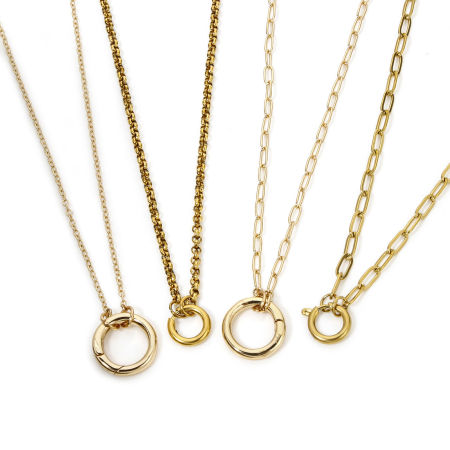 1 Strang Umweltfreundlich Messing Schmuckkette Kette Halskette Vergoldet Mit Federringverschluss