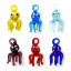 Immagine di 1 Pz Lampwork Vetro Gioielli Oceanici Ciondoli Pendenti Multicolore Polpo 3D 4cm x 2.2cm