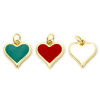 Picture of Eco-friendly Brass Valentine's Day Charms 18K Real Gold Plated Heart Enamel 17.5mm x 13mm