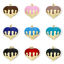 Imagen de 1 Unidad Respetuoso del Medio Ambiente Latón día de San Valentín Colgantes Corazón 18K Oro Real Chapado Multicolor Esmalte 24mm x 20mm
