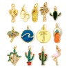 Picture of Eco-friendly Brass Charms 18K Real Gold Plated Cactus Coconut Palm Tree