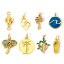 Bild von Umweltfreundlich Messing Charms 18K Echtgold plattiert Kaktus Kokospalme