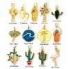 Picture of Eco-friendly Brass Charms 18K Real Gold Plated Cactus Coconut Palm Tree