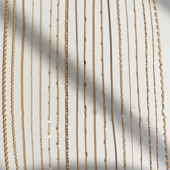 Imagen de 1 Unidad Respetuoso del Medio Ambiente Elegante Sencillo Oro Real Chapado 304 Acero Inoxidable Collares Para Mujeres