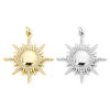 Imagen de 1 Unidad Respetuoso del Medio Ambiente Latón Galaxia Colgantes Sol Oro Real Chapado Micro Pave Claro Circón Artificial 3.4cm x 2.8cm