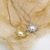 Imagen de 1 Unidad Respetuoso del Medio Ambiente Latón Galaxia Colgantes Sol Oro Real Chapado Micro Pave Claro Circón Artificial 3.4cm x 2.8cm