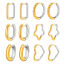Picture of Simple & Casual 18K Gold Plated 304 Stainless Steel Hoop Earrings For Women