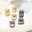 Imagen de 1 Unidad Retro Halloween Multicolor Latón Abierto Ajustable Halloween Araña Anillos Unisexo 17mm (US size 6.5)