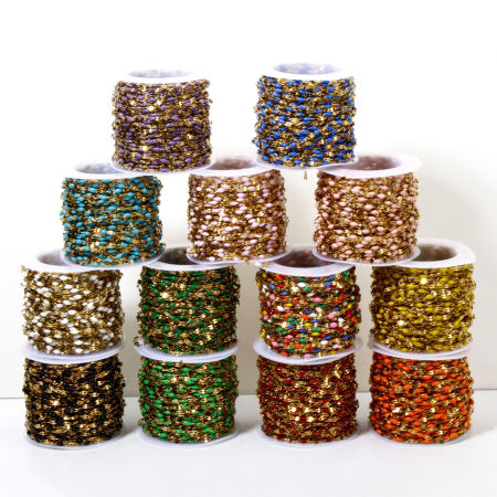 Vacuum Plating 304 Stainless Steel Enamel Lips Chain For Handmade DIY Jewelry Making Findings 18K Gold Plated 2mm