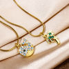 Picture of Eco-friendly Brass Charms 18K Real Gold Plated Fruit Tree Micro Pave