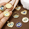 Bild von Umweltfreundlich Messing Religiös Charms 18K Echtgold plattiert Böser Blick Evil Eye