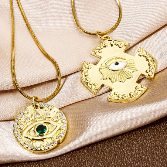 Picture of Eco-friendly Brass Religious Pendants 18K Real Gold Plated Eye