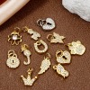 Picture of Eco-friendly Brass Charms 18K Real Gold Plated Micro Pave Clear Cubic Zirconia