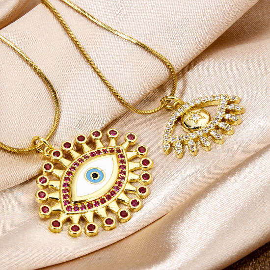 Picture of Eco-friendly Brass Charms 18K Real Gold Plated Eye