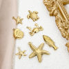 Bild von Umweltfreundliche Vakuumbeschichtung 304 Edelstahl Ozean Schmuck Charms Schildkroete Vergoldet Seesterne