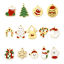 Picture of Eco-friendly Vacuum Plating 304 Stainless Steel Charms 14K Real Gold Plated Multicolor Christmas Santa Claus Christmas Tree Enamel