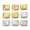 Picture of 304 Stainless Steel Italian Charm Links For DIY Bracelet Jewelry Making Rectangle 10mm x 9mm