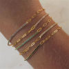 Picture of Eco-friendly Simple Real Gold Plated 304 Stainless Steel Splicing Bracelets 17cm(6.7") long
