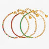 Picture of Eco-friendly Simple Real Gold Plated 304 Stainless Steel Splicing Bracelets 17cm(6.7") long