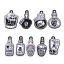 Imagen de 10 Unidades Zamak Halloween Colgantes Negro Multicolor Botella Esmalte