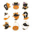 Picture of Zinc Based Alloy Halloween Charms Gold Plated Multicolor Halloween Ghost Cat Enamel
