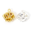 Image de 2 Pcs Breloques La Saint Valentin en Laiton Rose Multicolore 3D