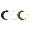 Picture of Zinc Based Alloy Galaxy Pendants Crescent Moon 4.3cm x 3.2cm