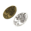 Imagen de 20 Unidades Zamak Colgantes Óvalo Árbol de la Vida 25.5mm x 17mm