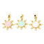 Picture of 2 PCs Brass Galaxy Charm Pendant Real Gold Plated Pearlized Sun Enamel 25mm x 18mm