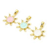Image de 2 Pcs Pendentif Breloque Galaxie en Laiton Plaqué Or Véritable Perlaire Soleil Émail 25mm x 18mm