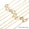 Picture of 1 Piece Brass Paperclip Chain Necklace Gold Plated With Spring Ring Clasp
