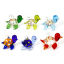 Image de 1 Pièce Pendentifs Bijoux d'Océan en Verre au Chalumeau Tortue Multicolore 3D 3.2cm x 2.2cm