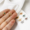Picture of Eco-friendly Brass Weather Collection Mini Charme Tiny Charme Real Gold Plated Christmas Snowflake 12mm x 10mm