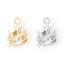 Immagine di 2 Pz Ecologico Ottone Ciondoli Vero Oro Placcato Fiamma Fuoco Trasparente Cubic Zirconiae 14mm x 10mm