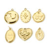 Picture of Eco-friendly Vacuum Plating 304 Stainless Steel Insect Charms 18K Real Gold Plated Cross Butterfly