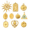 Bild von Umweltfreundliche Vakuumbeschichtung 304 Edelstahl Charms Sonne Vergoldet Stern