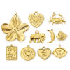Picture of Eco-friendly Vacuum Plating 304 Stainless Steel Flora Collection Charms Gold Plated Flower Bee